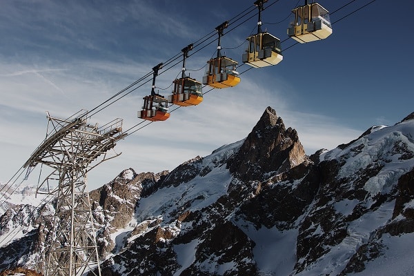 ski resort gondola lifts electricity